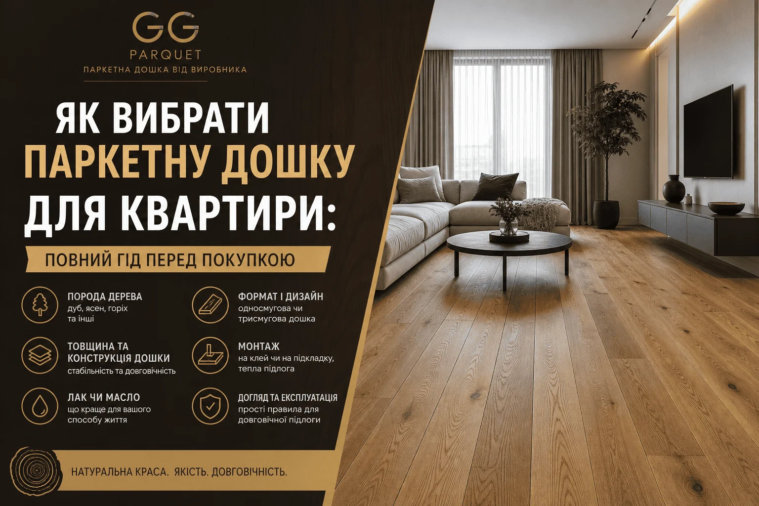Як вибрати паркетну дошку для квартири — поради GG Parquet - Блог